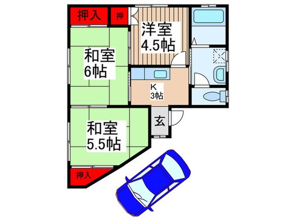 仮）高柳様貸家Aの物件間取画像